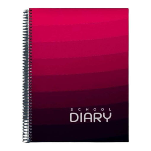 Picture of SCHOLASTIC DIARY SPIRAL RED